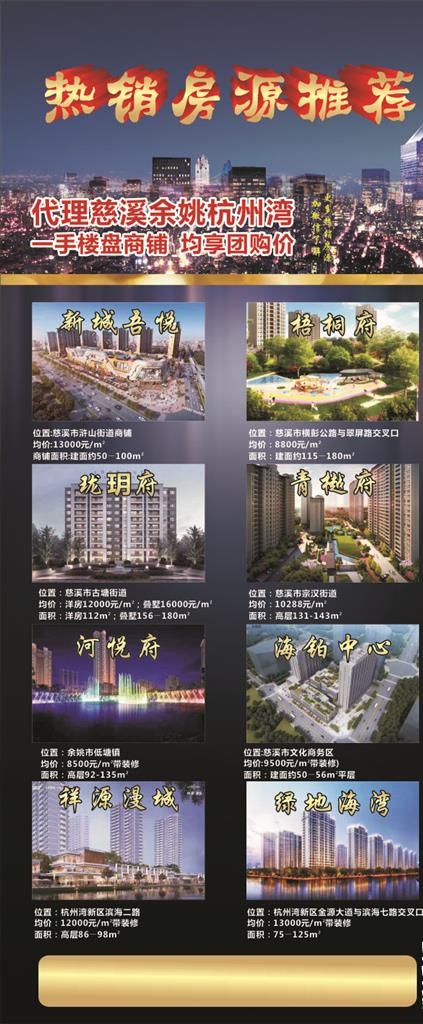 房地产 房源 展架图片(800X1800)cdr矢量模版下载