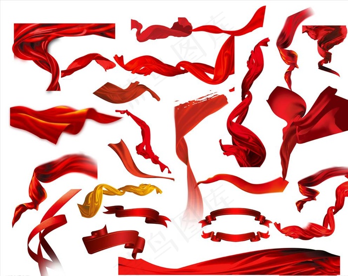 红色飘带图片