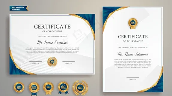 英文荣誉证书图片