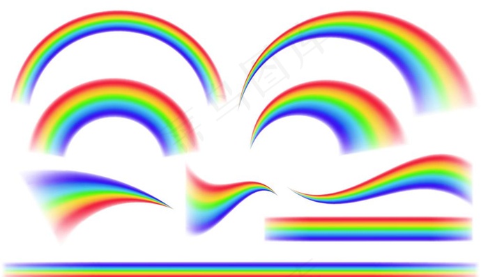 彩虹素材图片