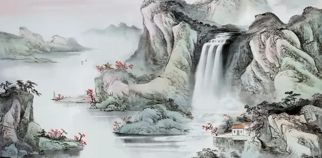 意境山水画图片