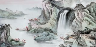 意境山水画图片
