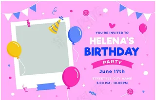 生日邀请函图片
