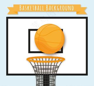 篮球架的篮球图片