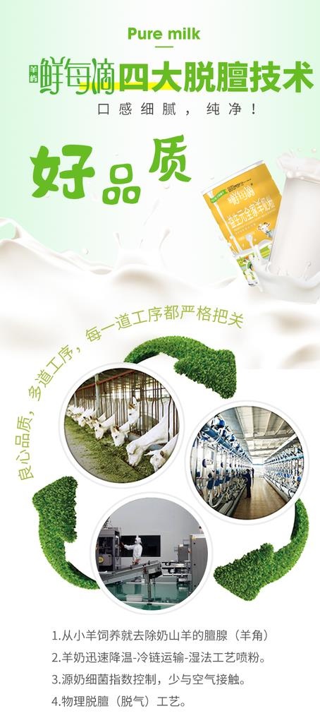 牛奶羊奶详情页图片psd模版下载