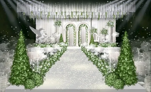 白绿色小清新韩式婚礼图片 白绿色小清新韩式婚礼图片