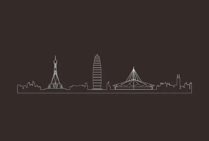 郑州地标二七会展中心福塔线条图片cdr矢量模版下载