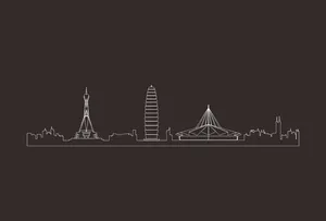 郑州地标二七会展中心福塔线条图片