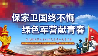 征兵宣传海报展板图片