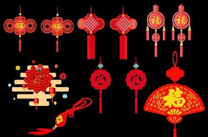 福字中国结图片(7090X4917(DPI:299))psd模版下载
