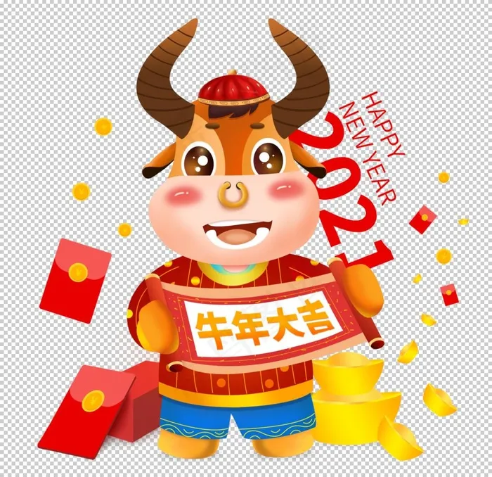 卡通牛形象图片