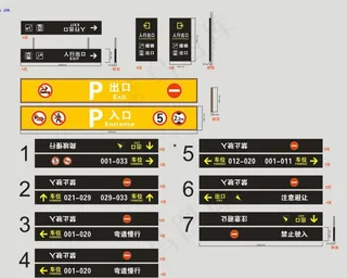 停车场出入口导视牌图片