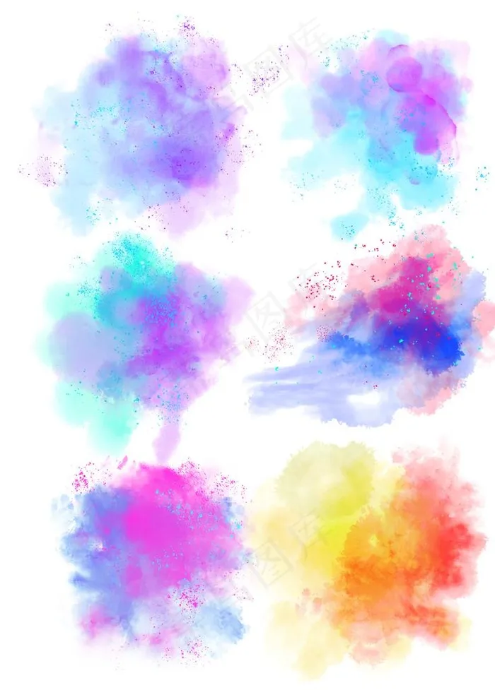彩色水墨图背景图片(3072X4107(DPI:300))psd模版下载
