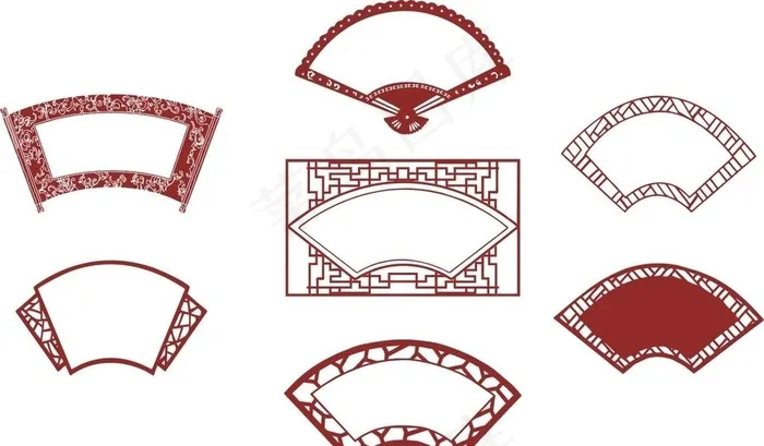 扇形图片cdr矢量模版下载