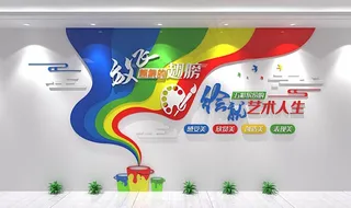 绘画室文化墙图片