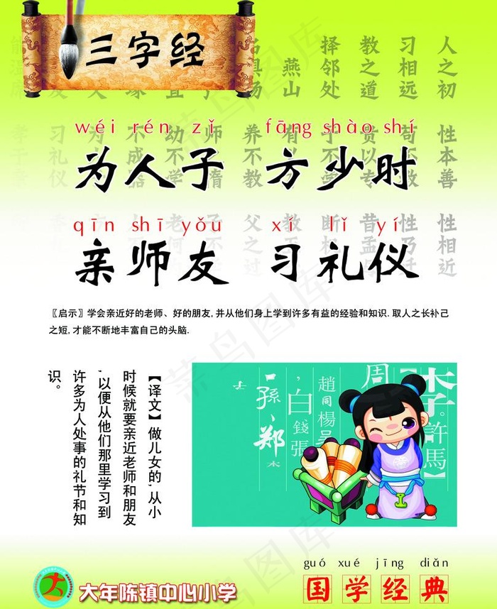 三字经 千字文 弟子规 百家姓图片