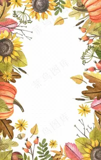 童趣花草边框图片 童趣花草边框图片
