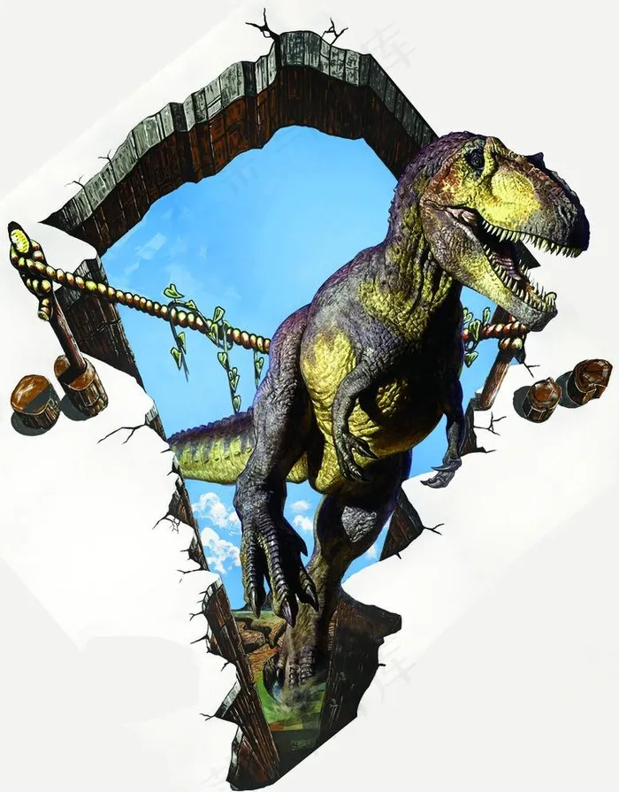 3D恐龙图片(8150X10752(DPI:46))psd模版下载