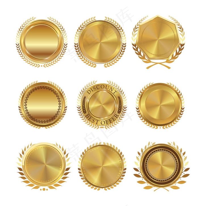 金色徽章图片