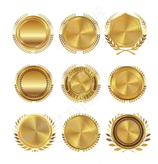 金色徽章图片