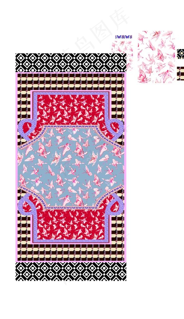 大牌 方巾 丝巾 数码印花图片