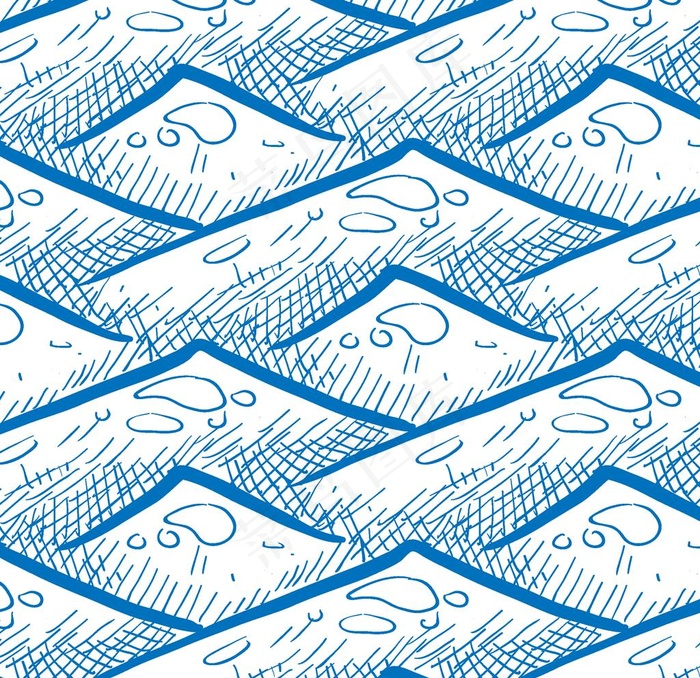 日式水波花纹图案图片