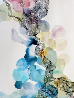 抽象七彩线条图片