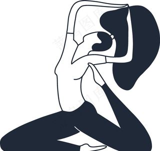 人物瑜伽简笔动作图片