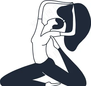 人物瑜伽简笔动作图片