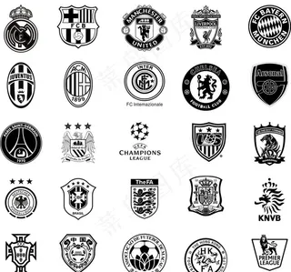 足球队徽标志图片