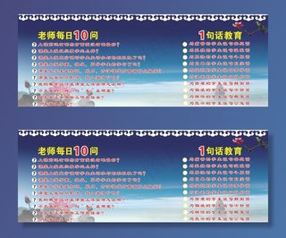 学校会议室十问展板图片