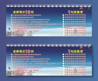 学校会议室十问展板图片