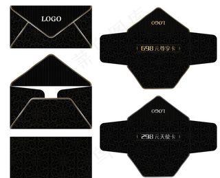 23-12cm信封 黑金 黑银图片
