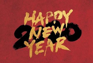 手写happy new year图片