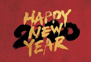 手写happy new year图片