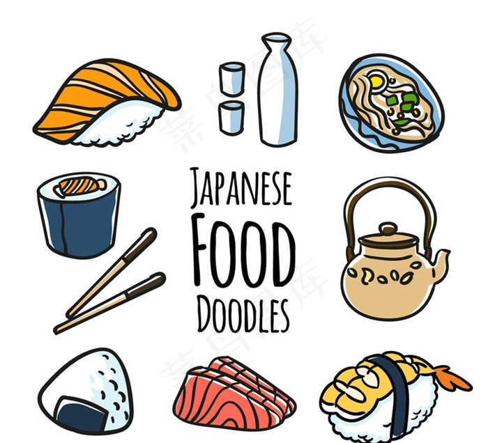 创意日本料理矢量素材图片