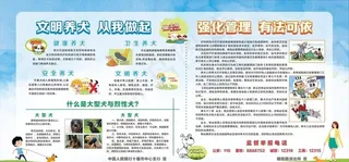 文明社区文明养犬展板图片