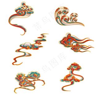 敦煌色祥云图片