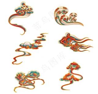 敦煌色祥云图片