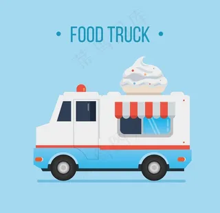 复古冰淇淋卡车图片