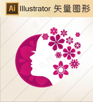 侧脸 美女 头像 美丽 剪影图片