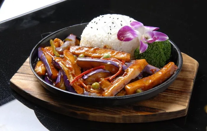 鱼香茄子饭图片