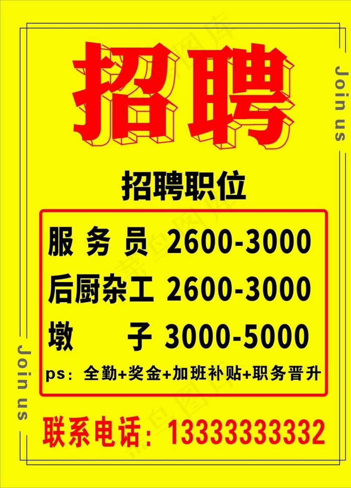 饭店招聘图片cdr矢量模版下载