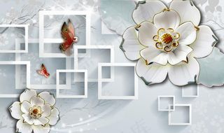 花卉背景墙图片