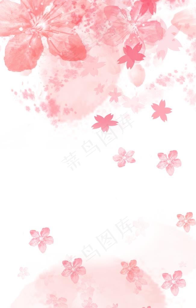 粉色花朵背景图片(3545X5315(DPI:150))psd模版下载