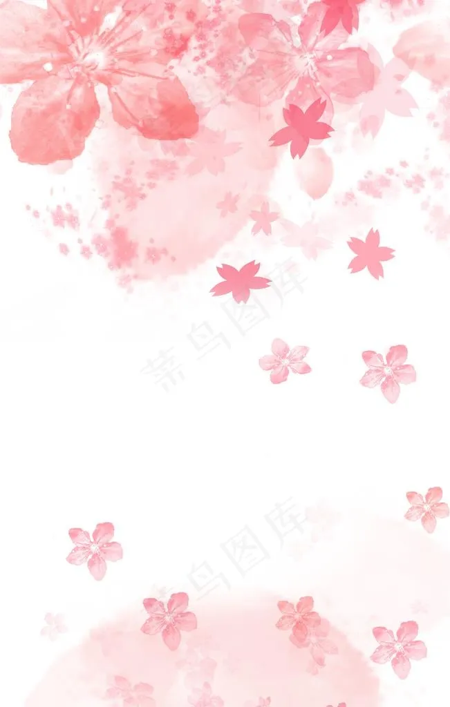 粉色花朵背景图片(3545X5315(DPI:150))psd模版下载