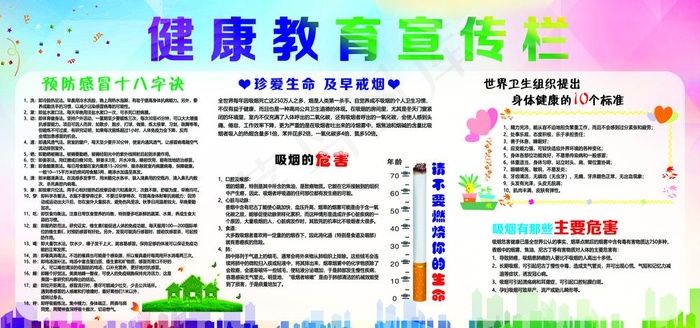 健康教育社会公益活动宣传展板图片(7087X3543(DPI:150))psd模版下载