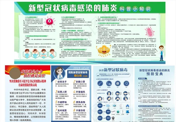 新型冠状病毒宣传图片cdr矢量模版下载