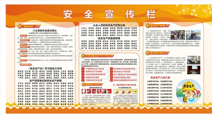 安全宣传栏图片cdr矢量模版下载
