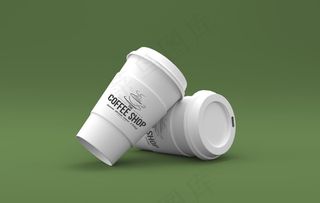 纸杯垫样机图片